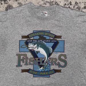 90s Follow Jesus Fishing Shirt